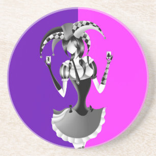 Dessous De Verre En Grès Fun Poker Jester