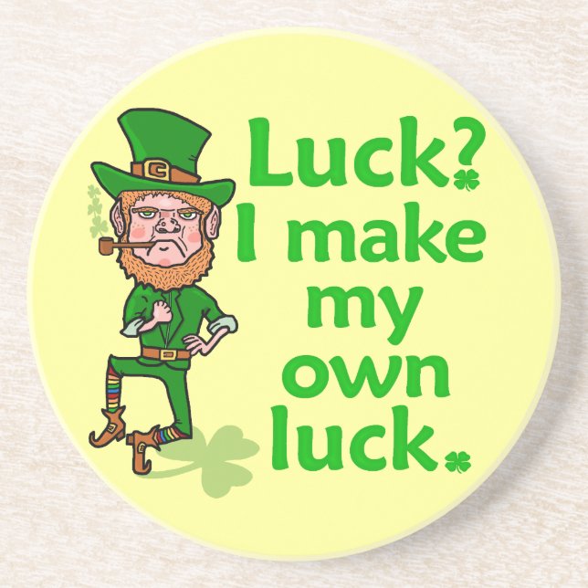 Dessous De Verre En Grès Funny Angry Lucky Irish Leprechaun (Devant)