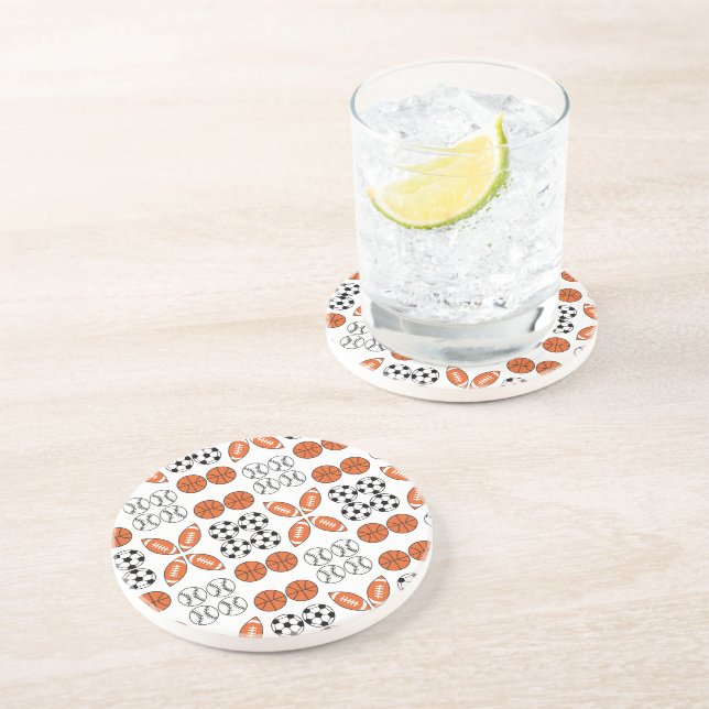 Dessous De Verre En Grès Funny Ball Pattern (Côté)