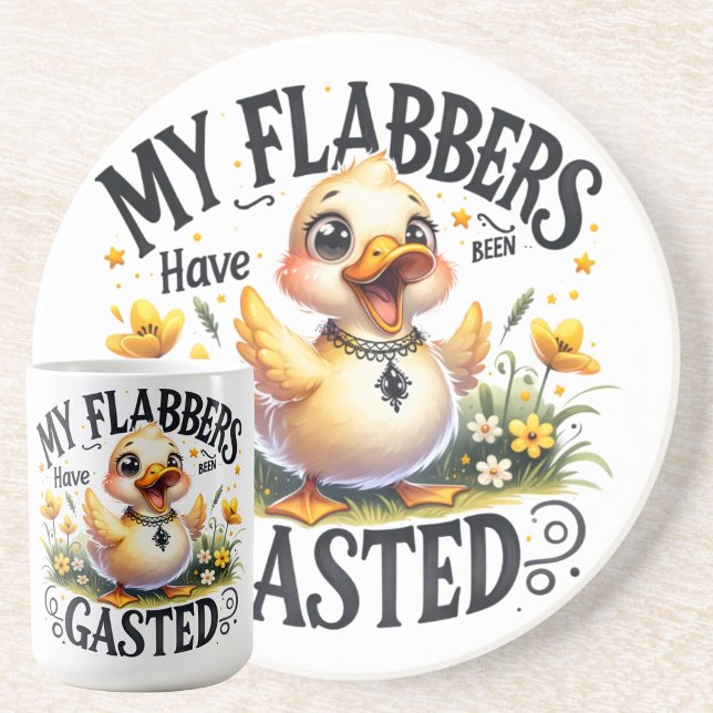 Dessous De Verre En Grès Funny Flabbergasted Duck Coaster (Add a splash of personality and humour to your coffee table with this charming, cute coaster.)