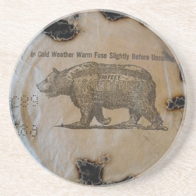 Dessous De Verre En Grès Fuse rollée Charred (Devant)