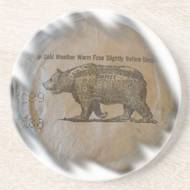 Dessous De Verre En Grès Fusible à bord blanc (Devant)