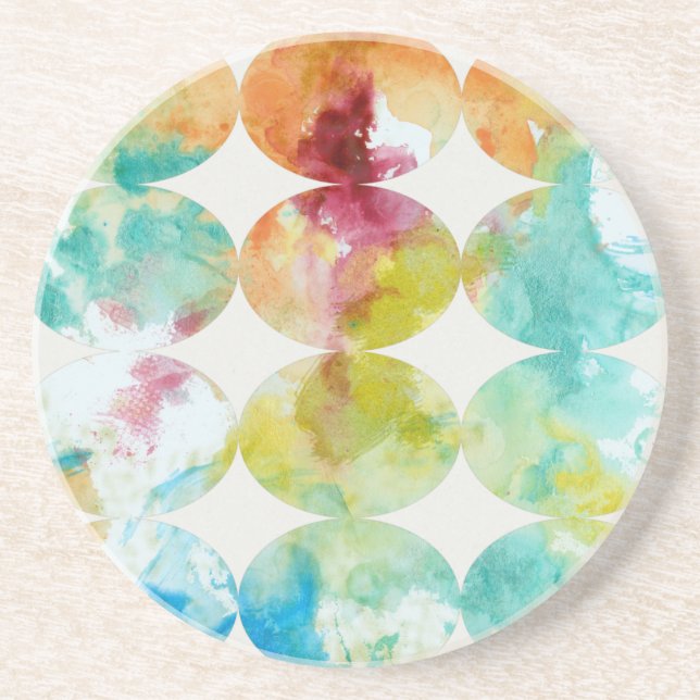 Dessous De Verre En Grès Fusionner la couleur II (Devant)