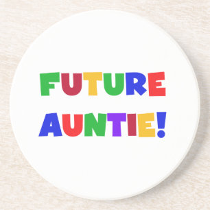 Dessous De Verre En Grès Futur Tante Couleurs primaires T-shirts et cadeaux
