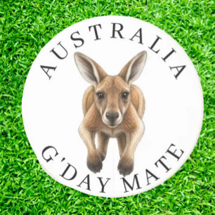 Dessous De Verre En Grès G Day Kangaroo Fête sur le thème Australien de l