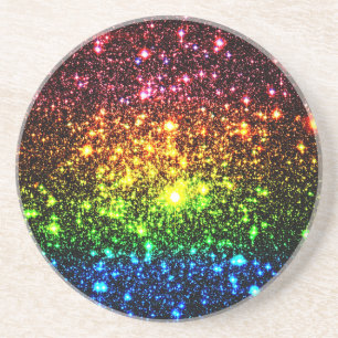 Dessous De Verre En Grès Galaxie Arc-en-ciel