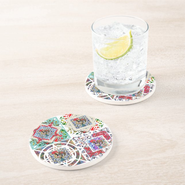 Dessous De Verre En Grès Galo de Barcelos, Portugal (Côté)