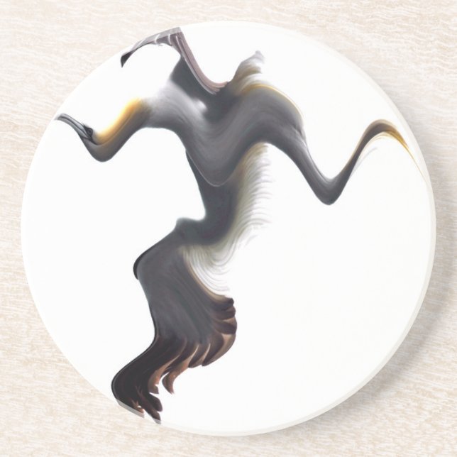 Dessous De Verre En Grès Gannets-Oiseau de mer Abstrait (Devant)