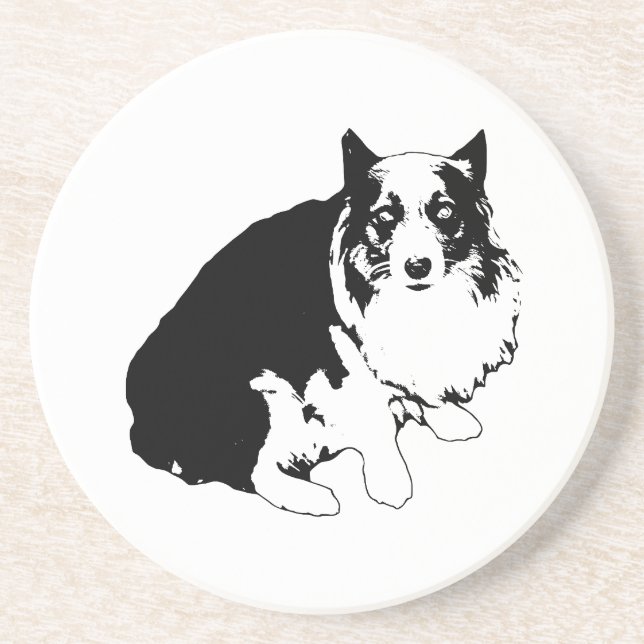 Dessous De Verre En Grès Garde de table Corgi (Devant)