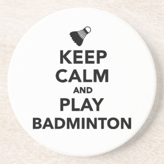 Dessous De Verre En Grès Gardez le badminton de calme et de jeu