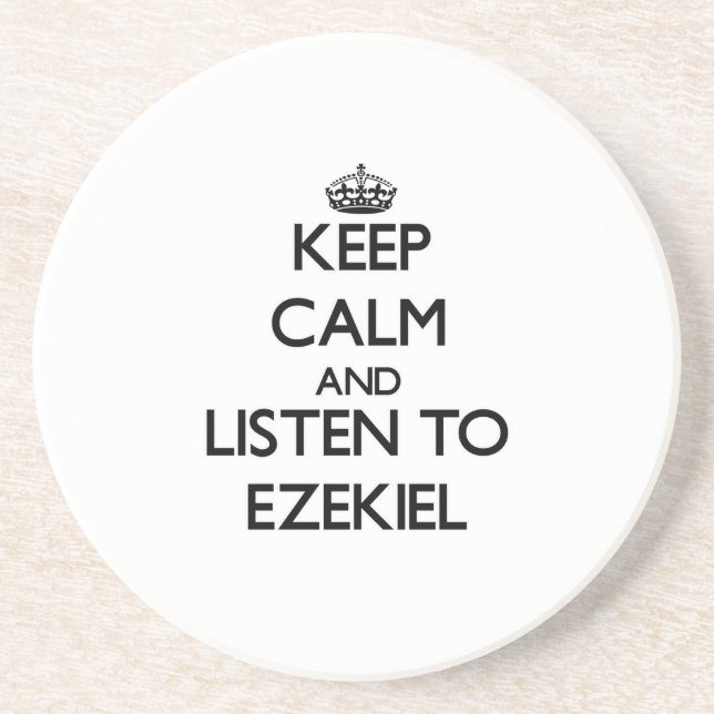 Dessous De Verre En Grès Gardez le calme et écoutez Ezekiel (Devant)