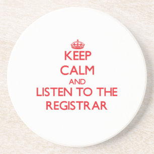 Dessous De Verre En Grès Gardez le calme et écoutez le conservateur