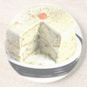 Dessous De Verre En Grès Gâteau blanc