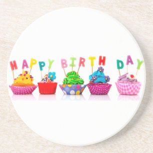 Dessous De Verre En Grès Gâteaux d'anniversaire