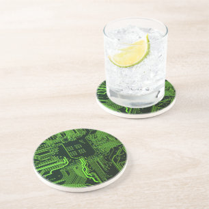 Dessous De Verre En Grès Geek de la carte de circuit électronique Nerd PCB 