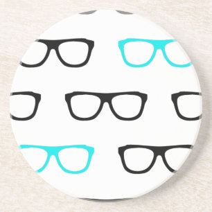 Dessous De Verre En Grès geek lunettes bleu geek