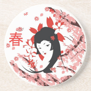 Dessous De Verre En Grès Geisha de ressort