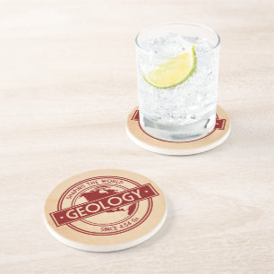 Dessous De Verre En Grès Géologie - Façonner le logo mondial (Amérique du N