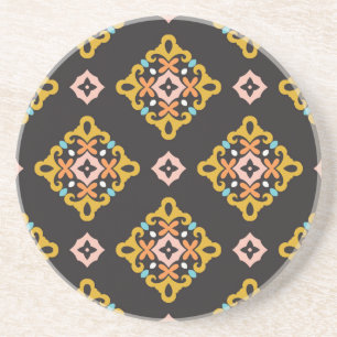 Dessous De Verre En Grès Géométrique Abstraite : Texture Vintage transparen
