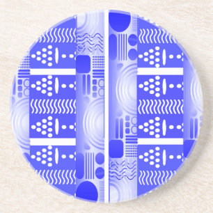 Dessous De Verre En Grès Géométrique Ethnique Moderne