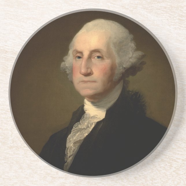 Dessous De Verre En Grès George Washington 1er président américain par Stua (Devant)