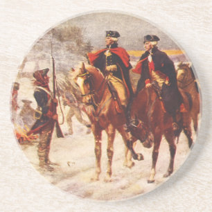 Dessous De Verre En Grès George Washington et Lafayette à la forge de