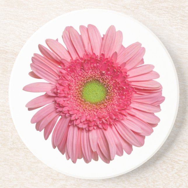 Dessous De Verre En Grès Gerbera Rose Daisy (Devant)