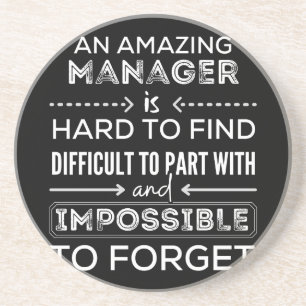 Dessous De Verre En Grès Gestionnaire, Cadeau Pour Gestionnaire, Un Véritab