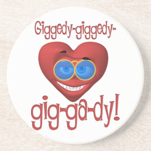 Dessous De Verre En Grès Giggedy Funny Valentine