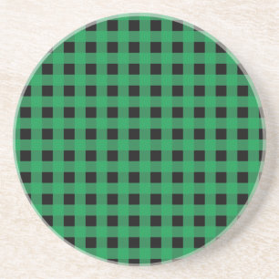 Dessous De Verre En Grès Ginham vert et noir