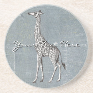 Dessous De Verre En Grès Giraffe vintage