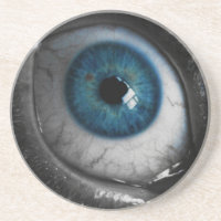 Globe oculaire bleu