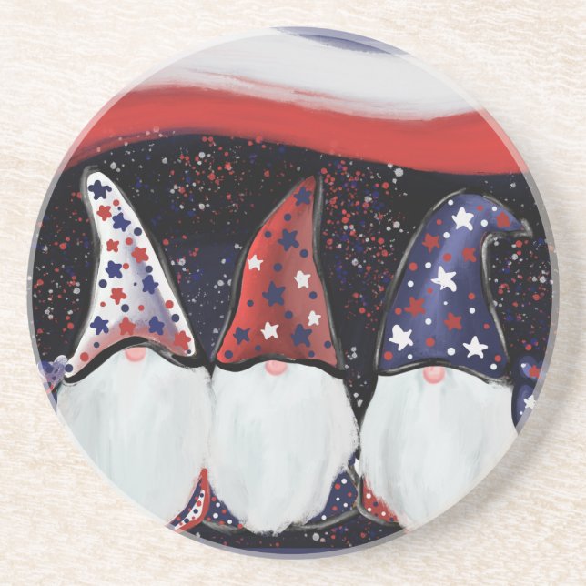 DESSOUS DE VERRE EN GRÈS GNOMES   (Devant)