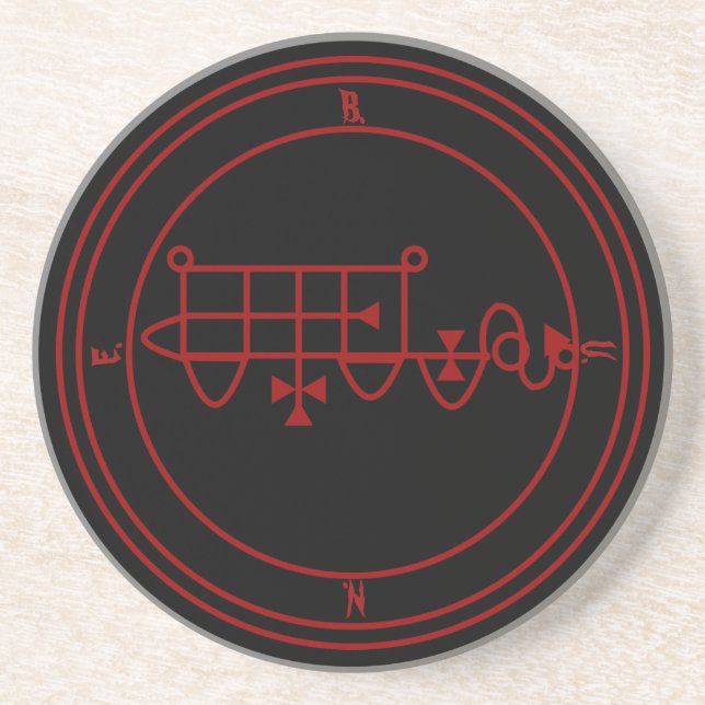 Dessous De Verre En Grès Goetic Sigil of Bune (Bim) (Devant)