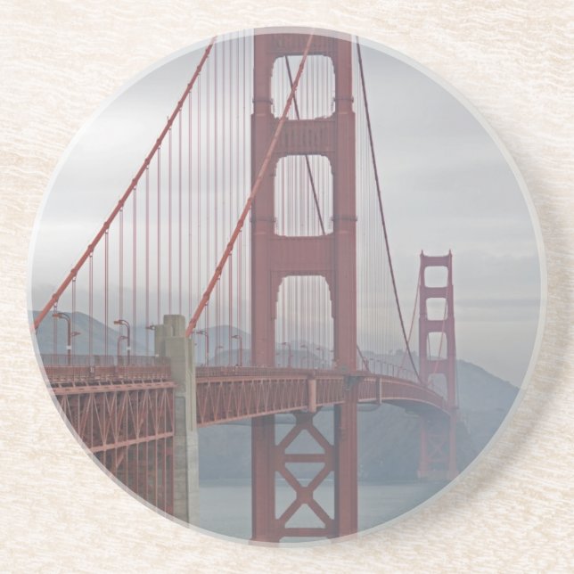 Dessous De Verre En Grès Golden gate bridge en brume (Devant)