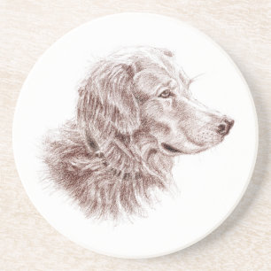 Dessous De Verre En Grès Golden Retriever