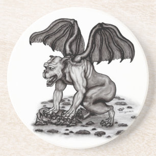 Dessous De Verre En Grès Golem Gargoyle