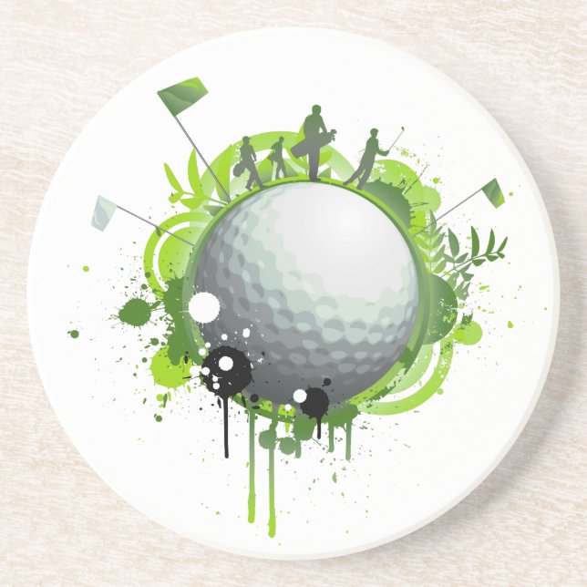 Dessous De Verre En Grès Golf (Devant)