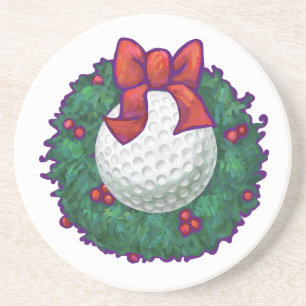 Dessous De Verre En Grès Golf Ball Christmas Wreath