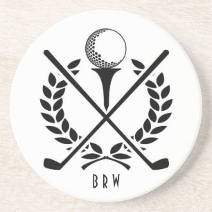 Dessous De Verre En Grès Golf Ball Tea Golf Club Monogram Golfer Sports