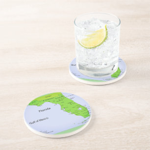 DESSOUS DE VERRE EN GRÈS GOLFE DU MEXIQUE