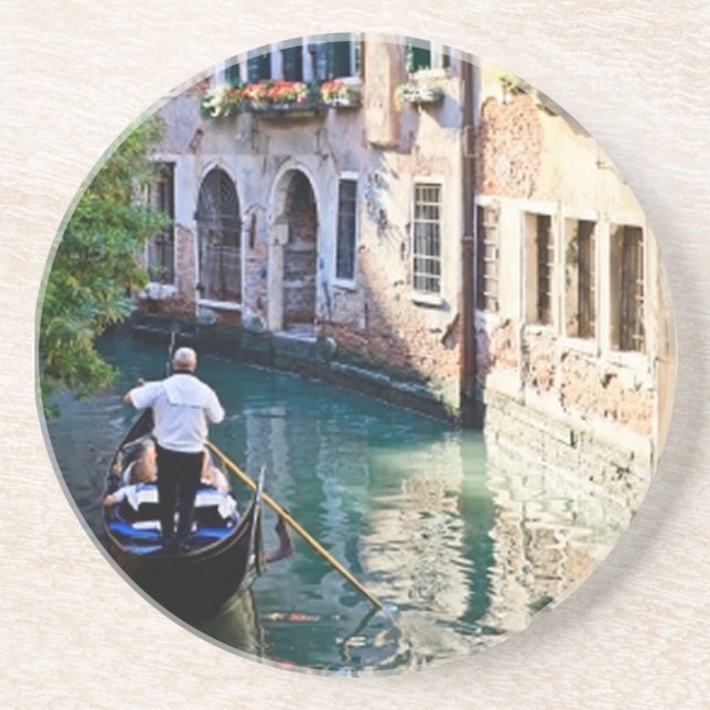 Dessous De Verre En Grès Gondola à Venise Italie (Devant)