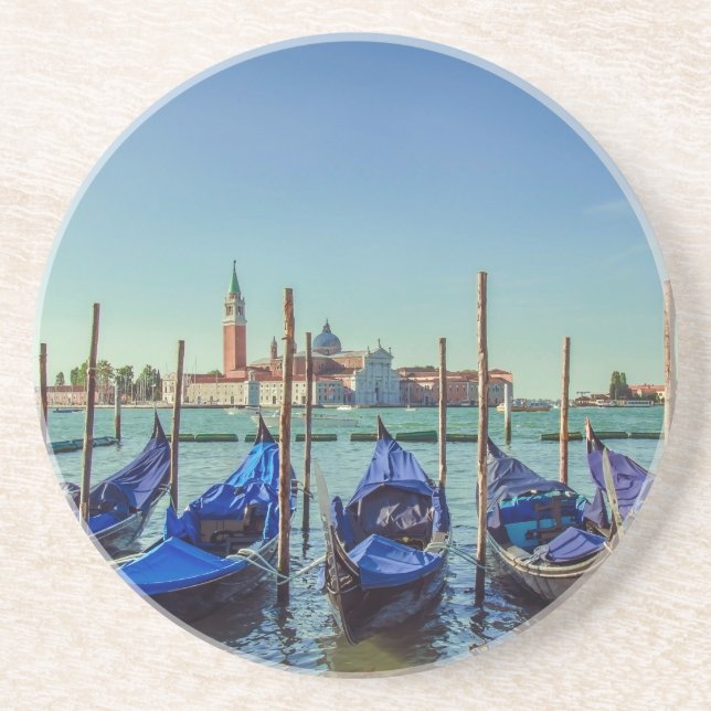 Dessous De Verre En Grès Gondolas in Venice, Italy (Devant)