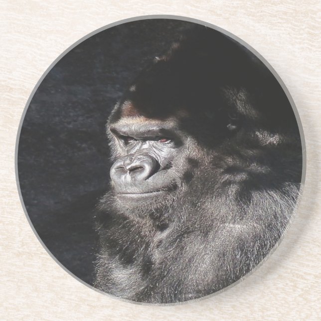 Dessous De Verre En Grès Gorilla réfléchie (Devant)
