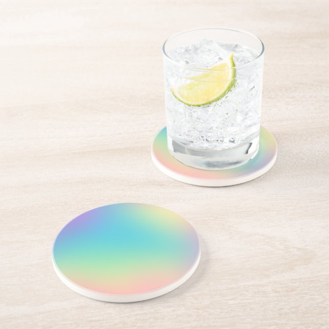 Dessous De Verre En Grès Gradient arc-en-ciel magnifique (Côté)