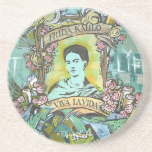 Dessous De Verre En Grès Graffiti Frida Kahlo