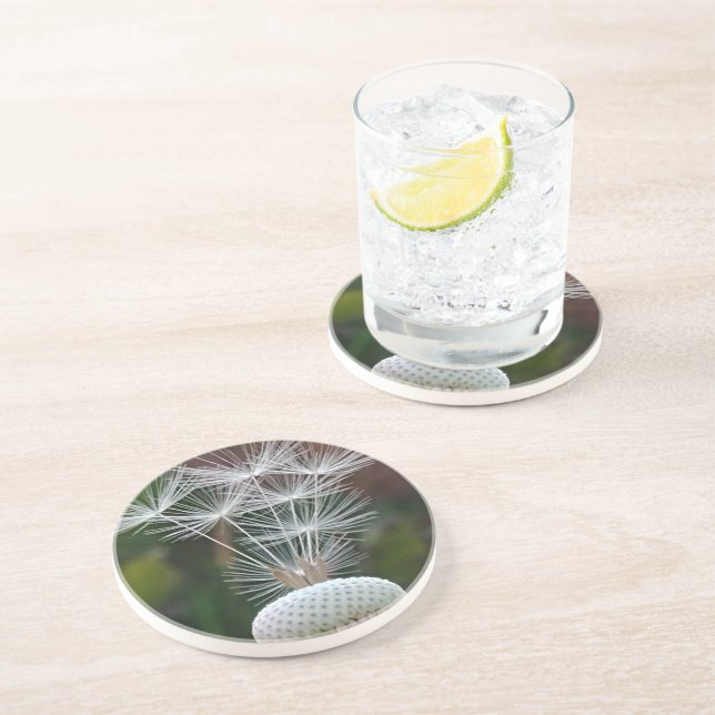 Dessous De Verre En Grès Graines de pissenlit délicates  (Côté)