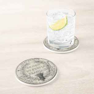 Dessous De Verre En Grès Grand Sceau vintage de France