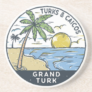 Dessous De Verre En Grès Grand Turk Turks and Caicos Vintage