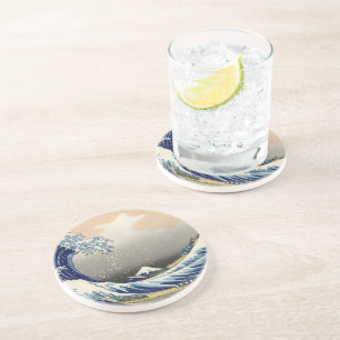 Dessous De Verre En Grès Grande Vague au large de Kanagawa & Mont Fuji Mer 